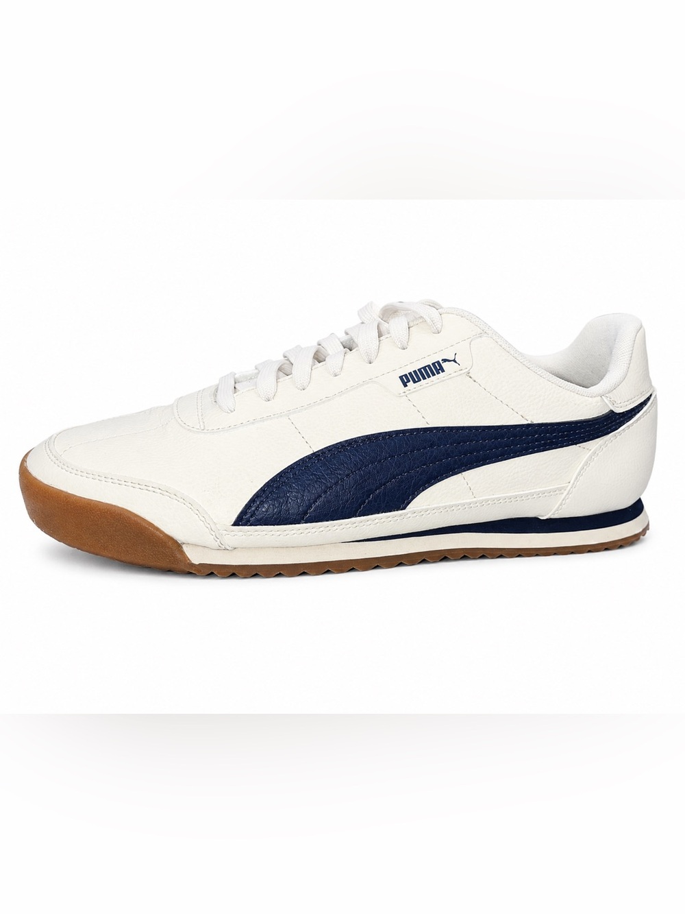 Puma Men’s White & Navy Low-Profile Retro Sneaker